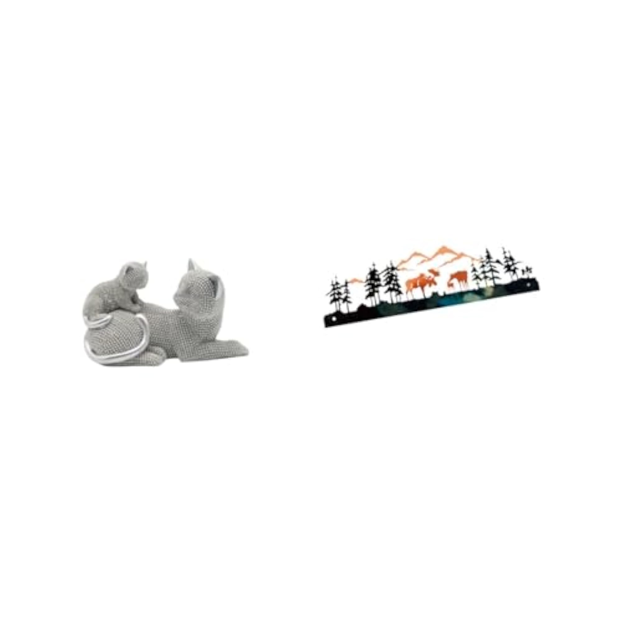 Cat Deer Sculpture Tabletop Ornament Decorative Figurine